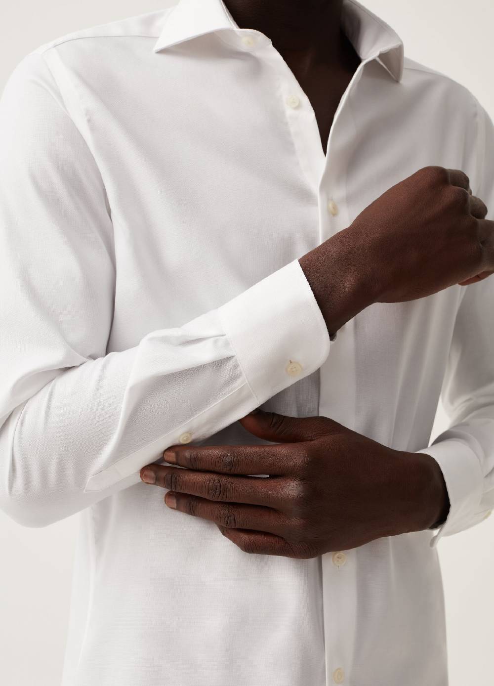 Ovs Camicia Slim Fit No Stiro Tinta Unita