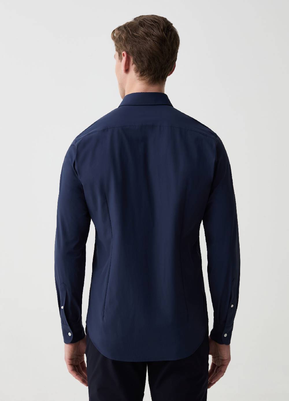Ovs Camicia Slim Fit Stretch Tinta Unita OVS Tech