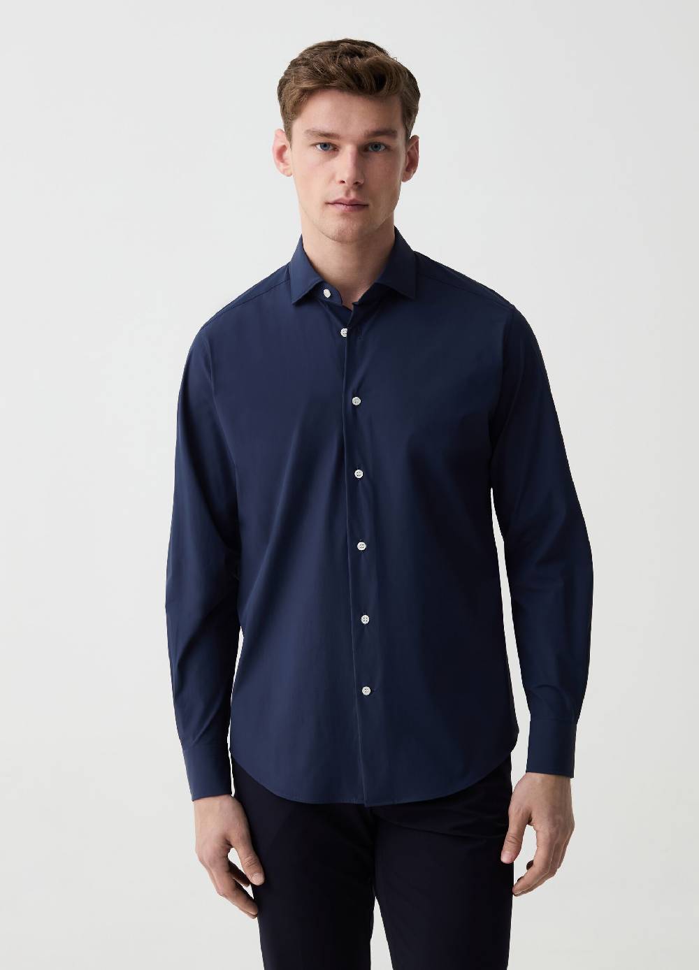 Ovs Camicia slim fit stretch tinta unita OVS Tech