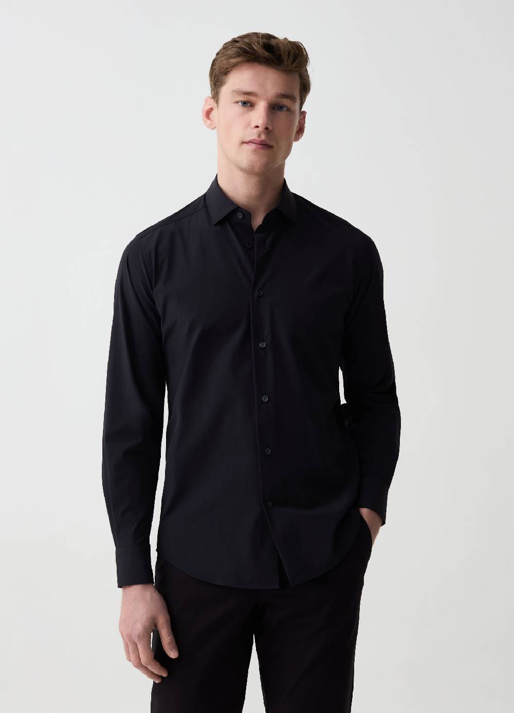 Ovs Camicia slim fit stretch tinta unita OVS Tech