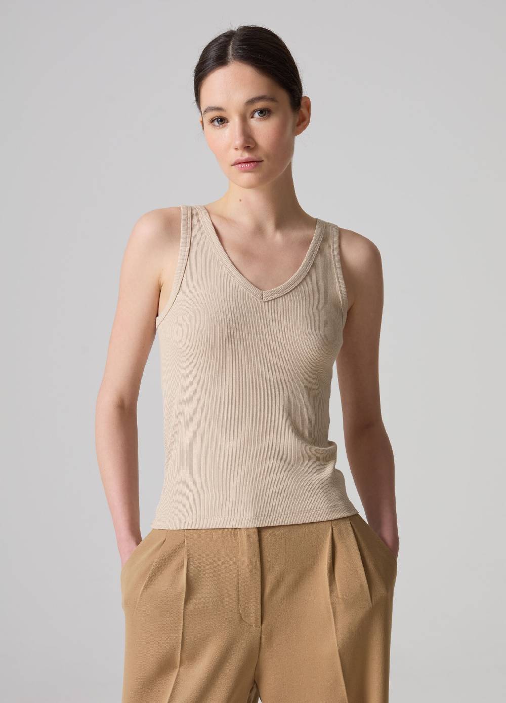 Ovs Canotta in maglia costina elasticizzata