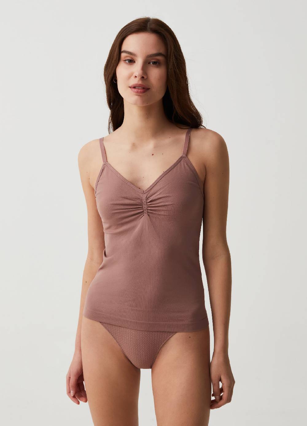 Ovs Canotta In Microfibra Con Arricciatura