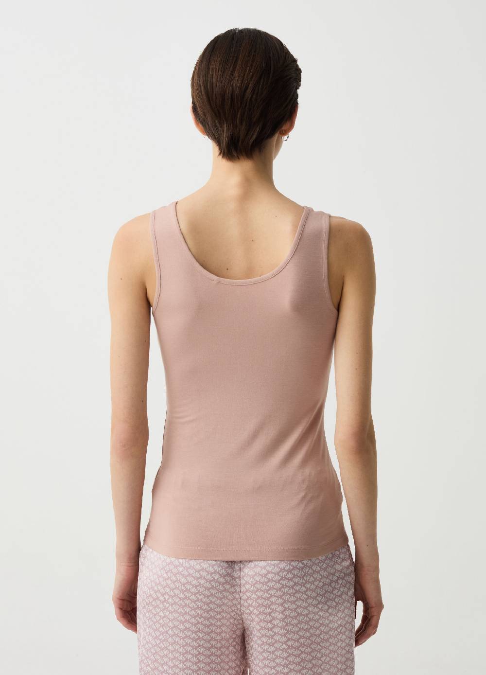 Ovs Canotta Scollo A V Con Pizzo Spalline Larghe