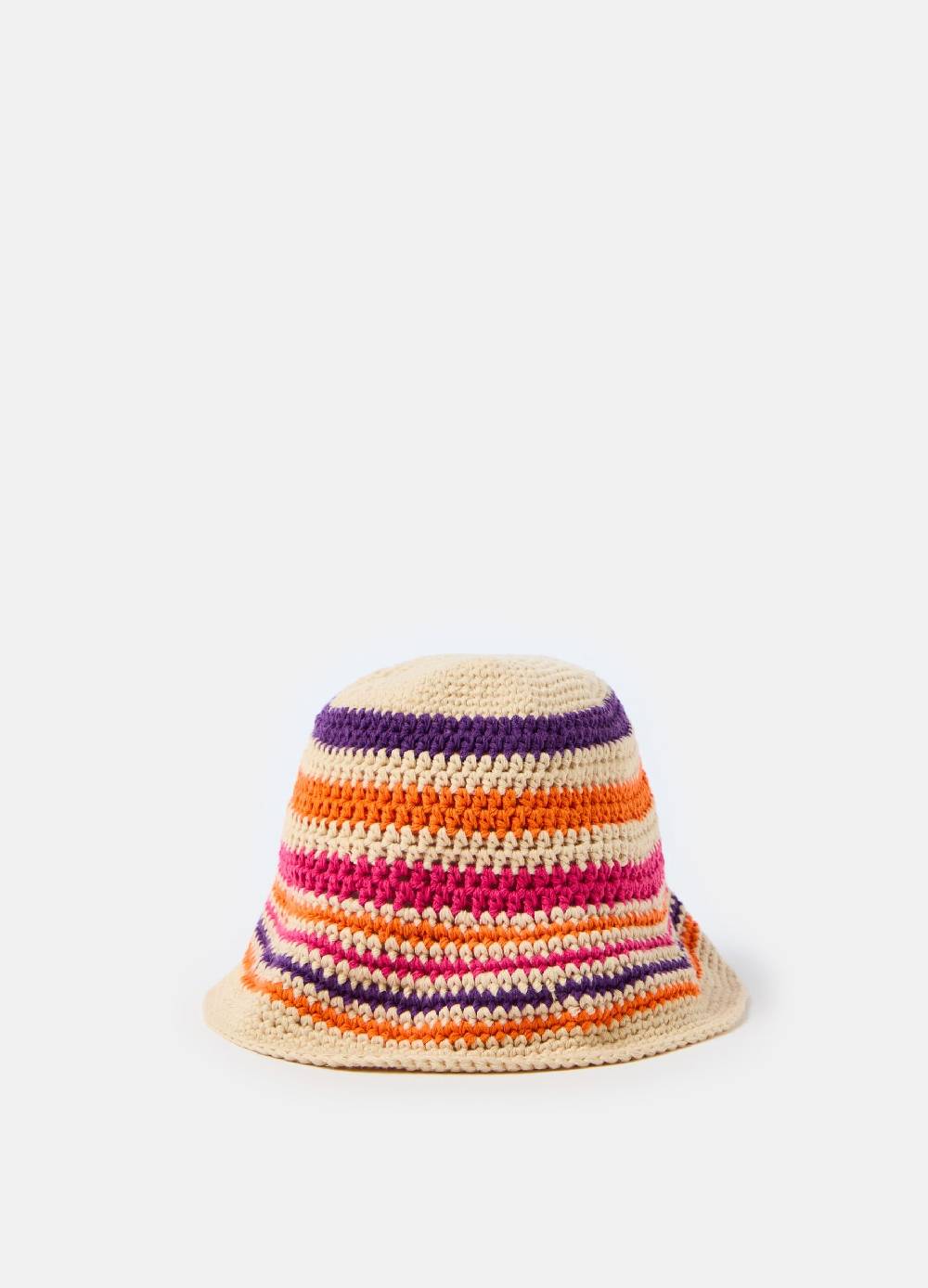 Ovs Cappello In Cotone Crochet A Righe
