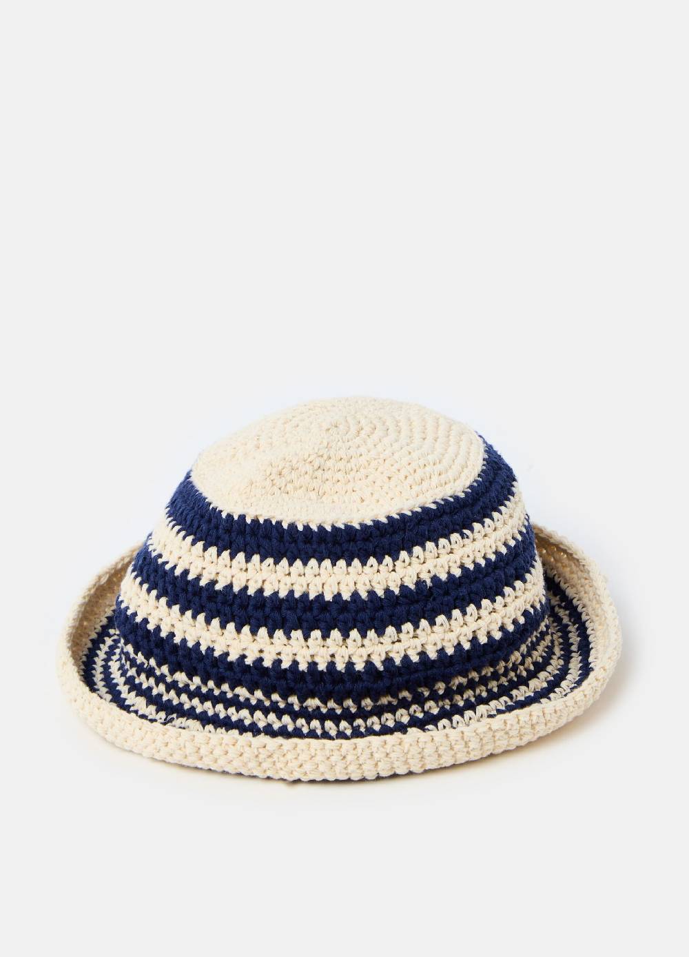 Ovs Cappello In Cotone Crochet A Righe