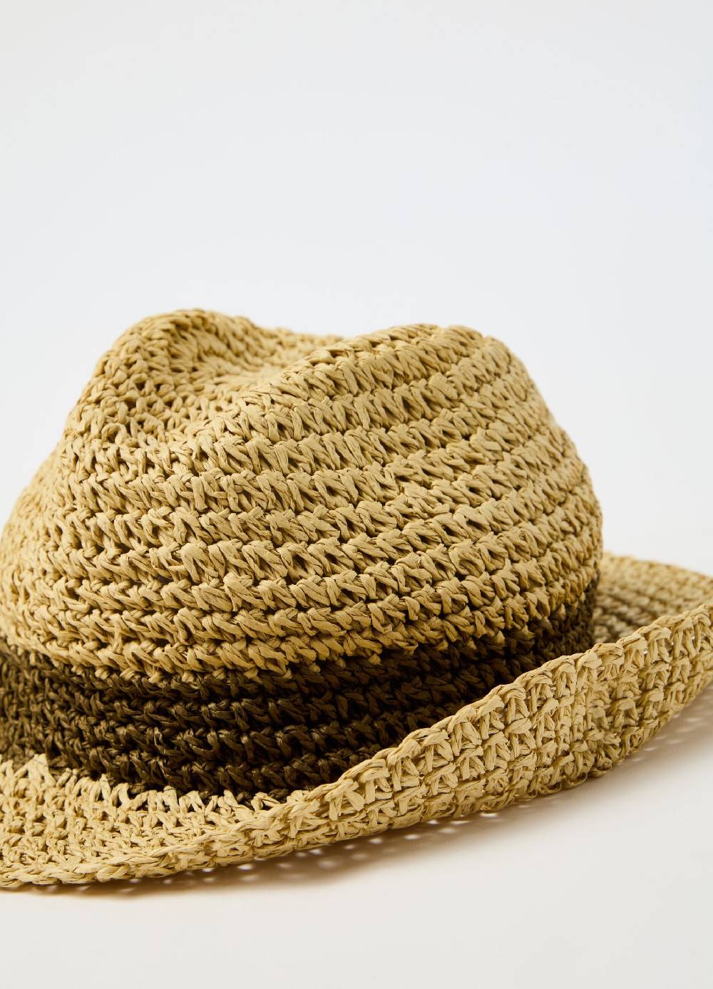Ovs Cappello In Rafia Dettaglio A Contrasto