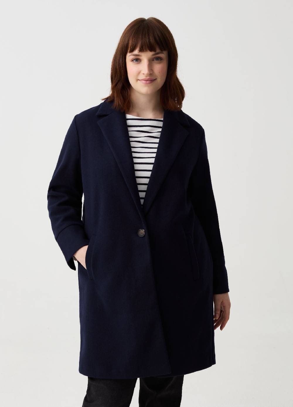 Ovs Cappotto Monopetto Con Spacchi Curvy
