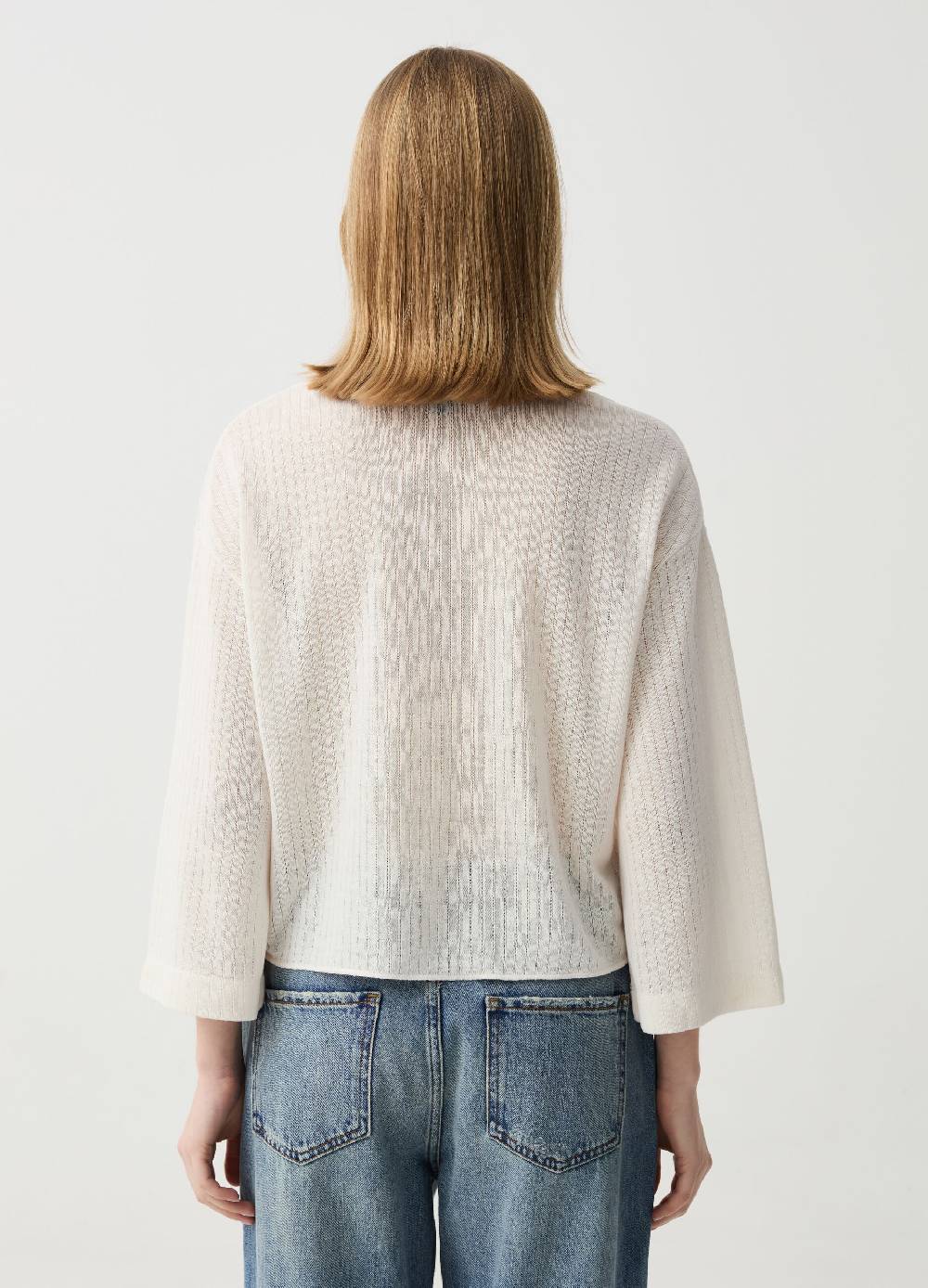 Ovs Cardigan A Coste Piatte Con Scollo A V