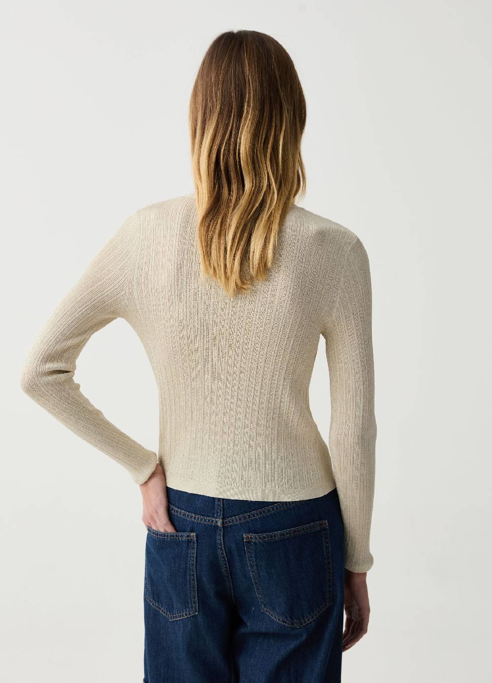 Ovs Cardigan A Costine Sottili Con Lurex