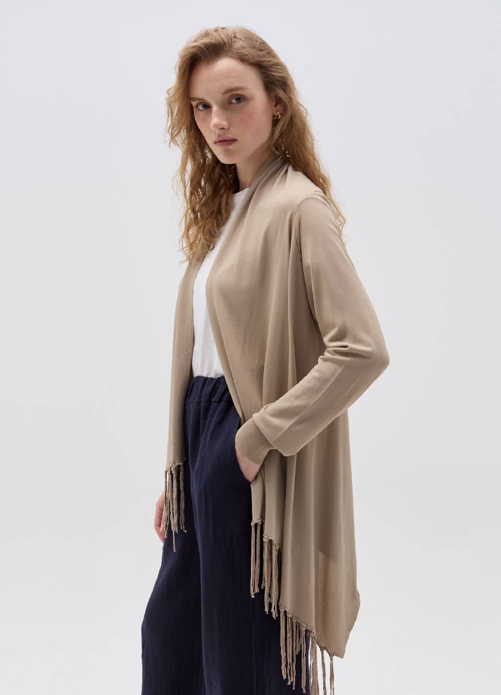 Ovs Cardigan Aperto Con Frange