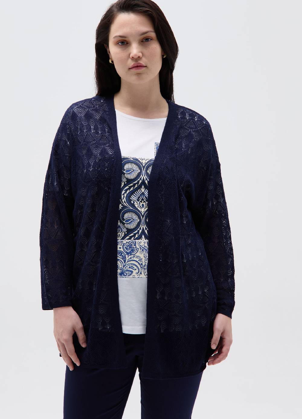 Ovs Cardigan aperto crochet Curvy