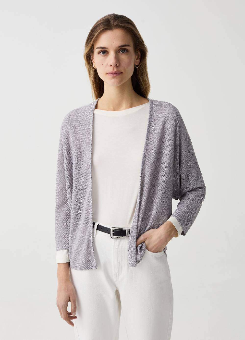 Ovs Cardigan aperto tricot con lurex