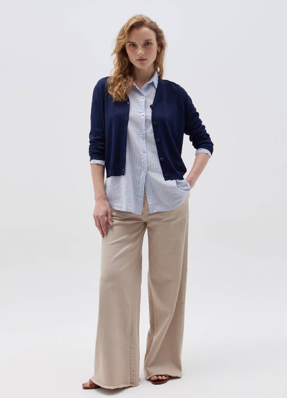 Ovs Cardigan Con Trama Geometrica Traforata