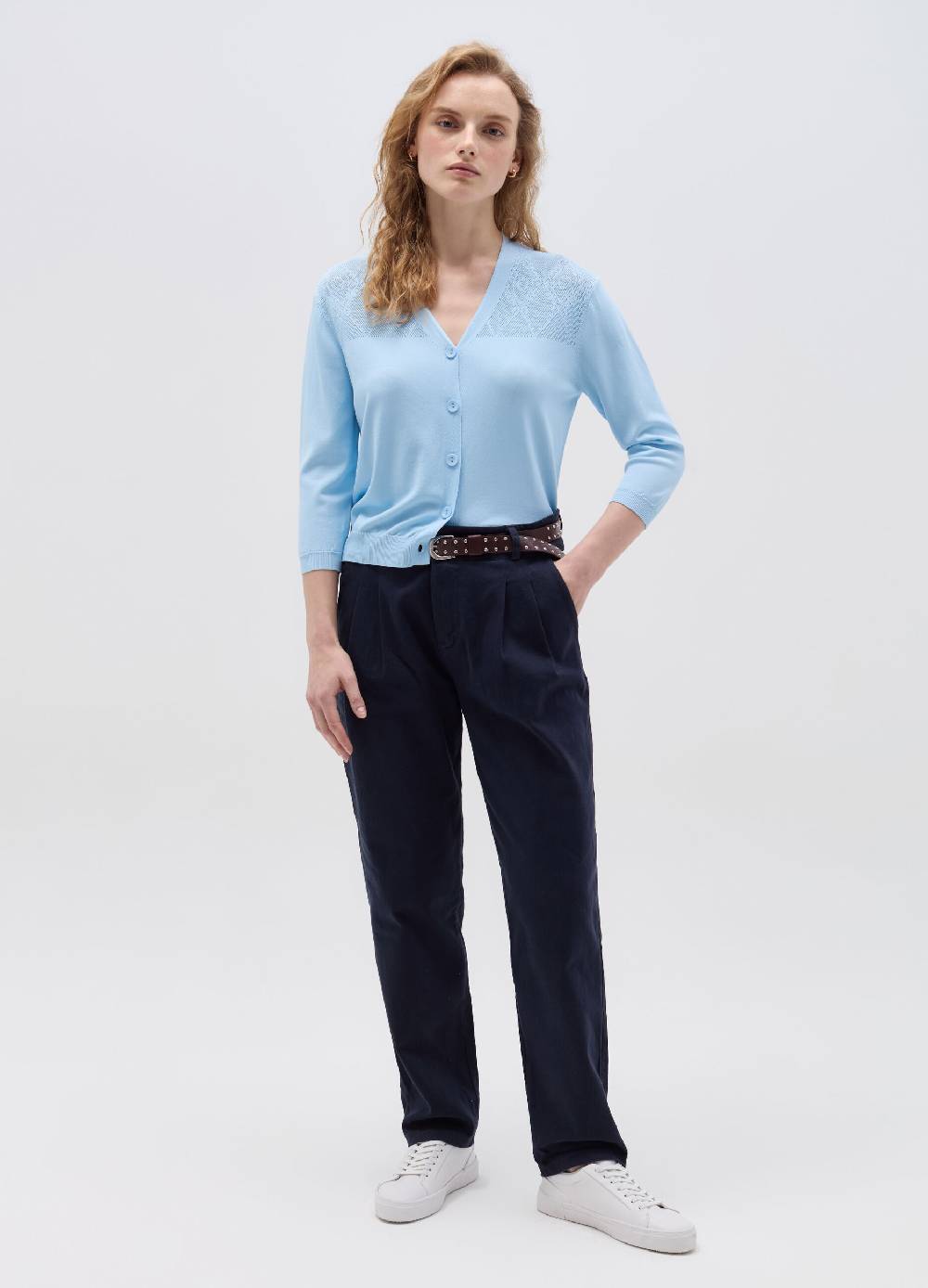 Ovs Cardigan Con Trama Geometrica Traforata