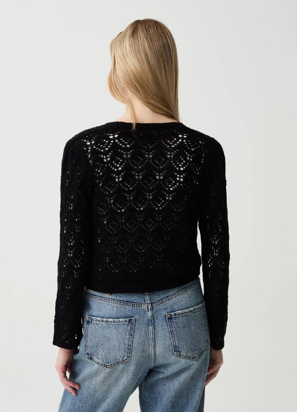 Ovs Cardigan Crochet Con Laccetto