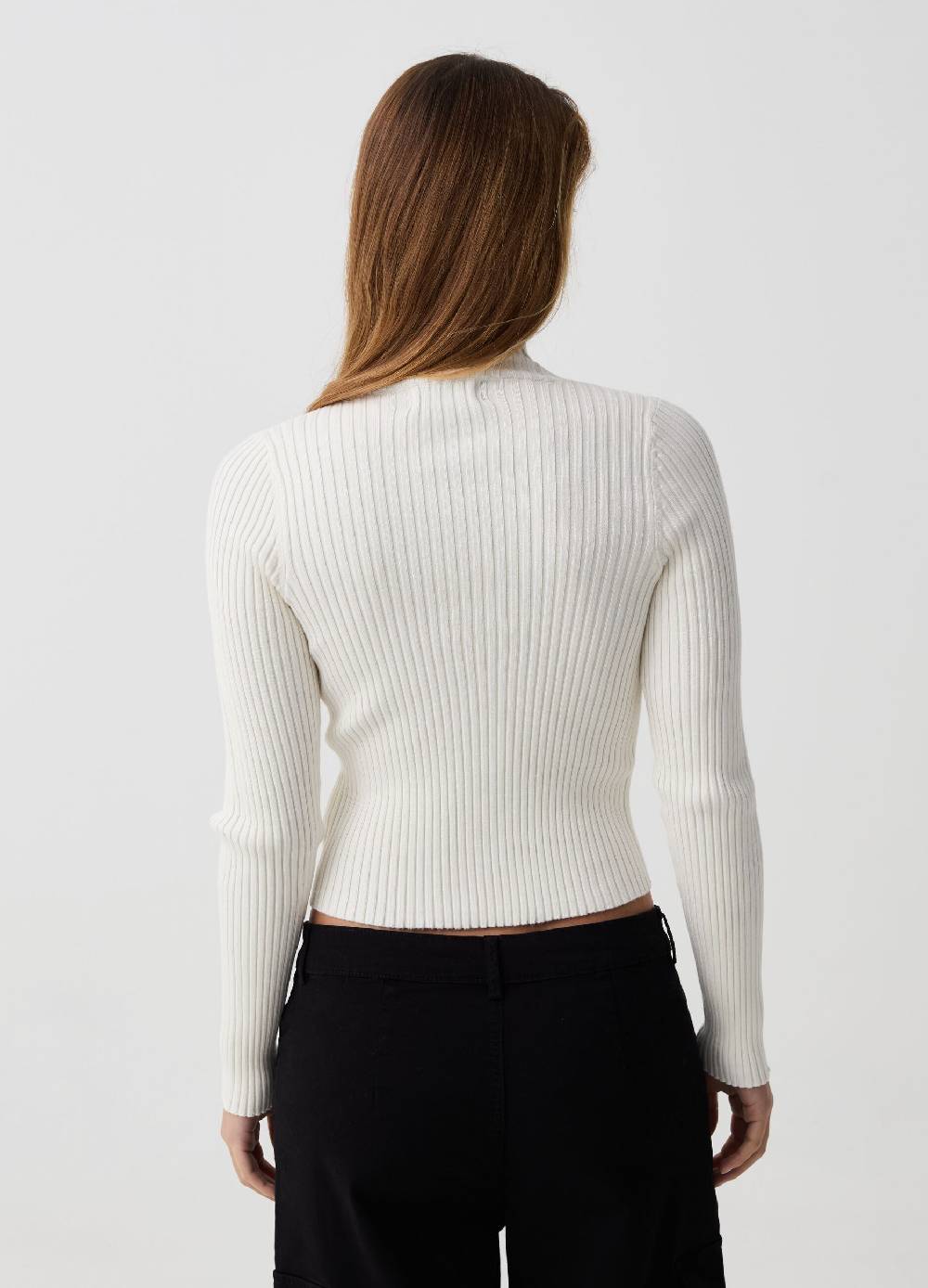 Ovs Cardigan Full-zip A Coste Piatte