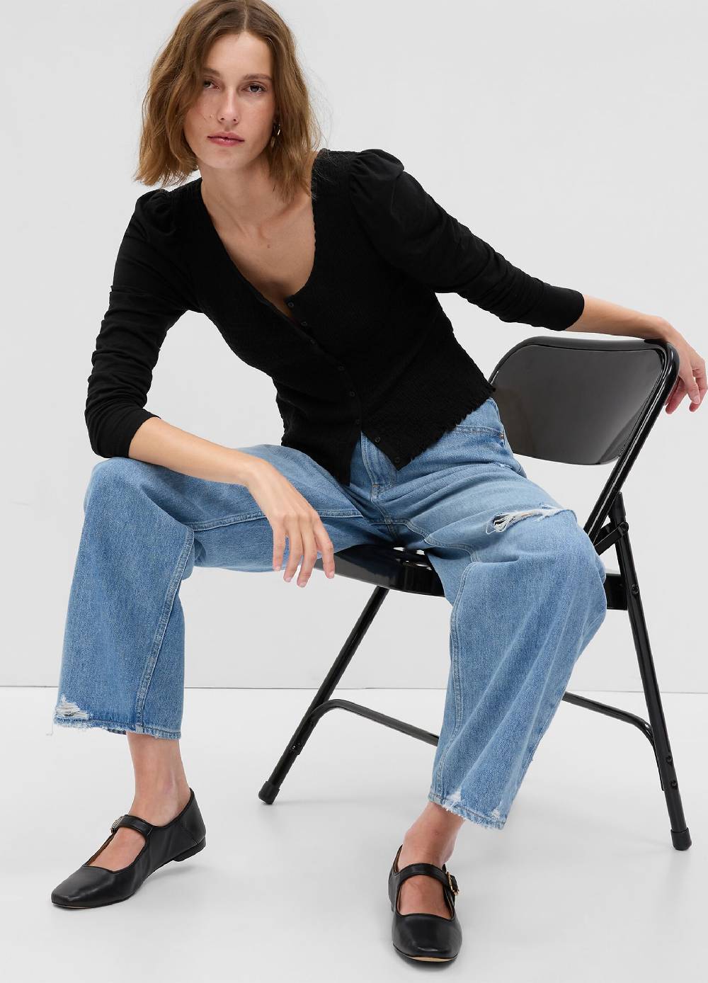 Ovs Cardigan in punto smock