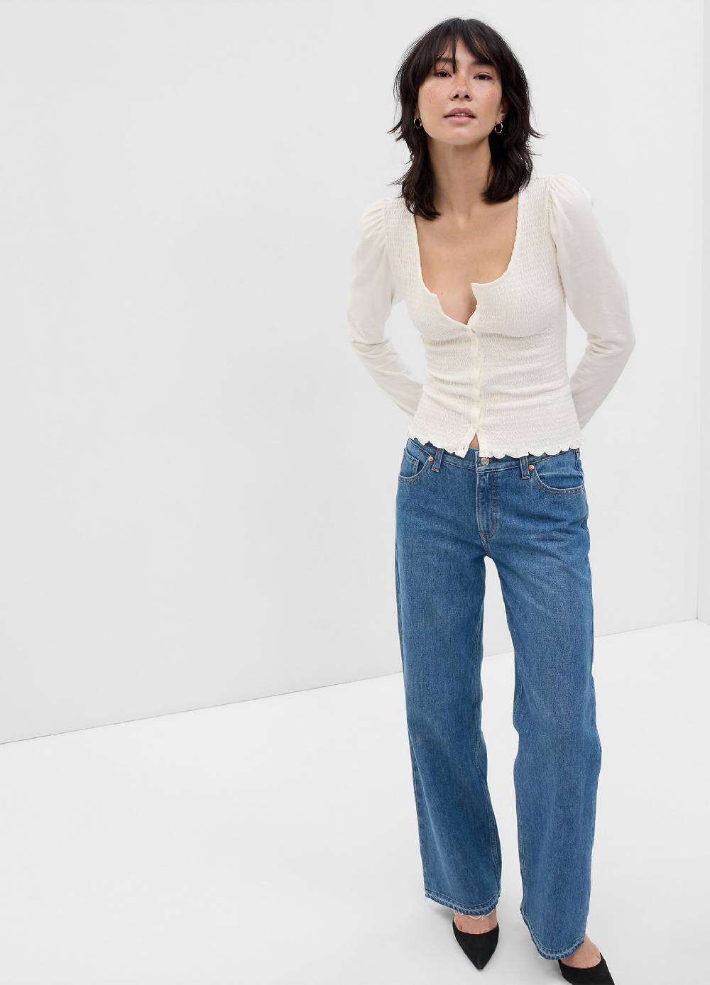 Ovs Cardigan in punto smock