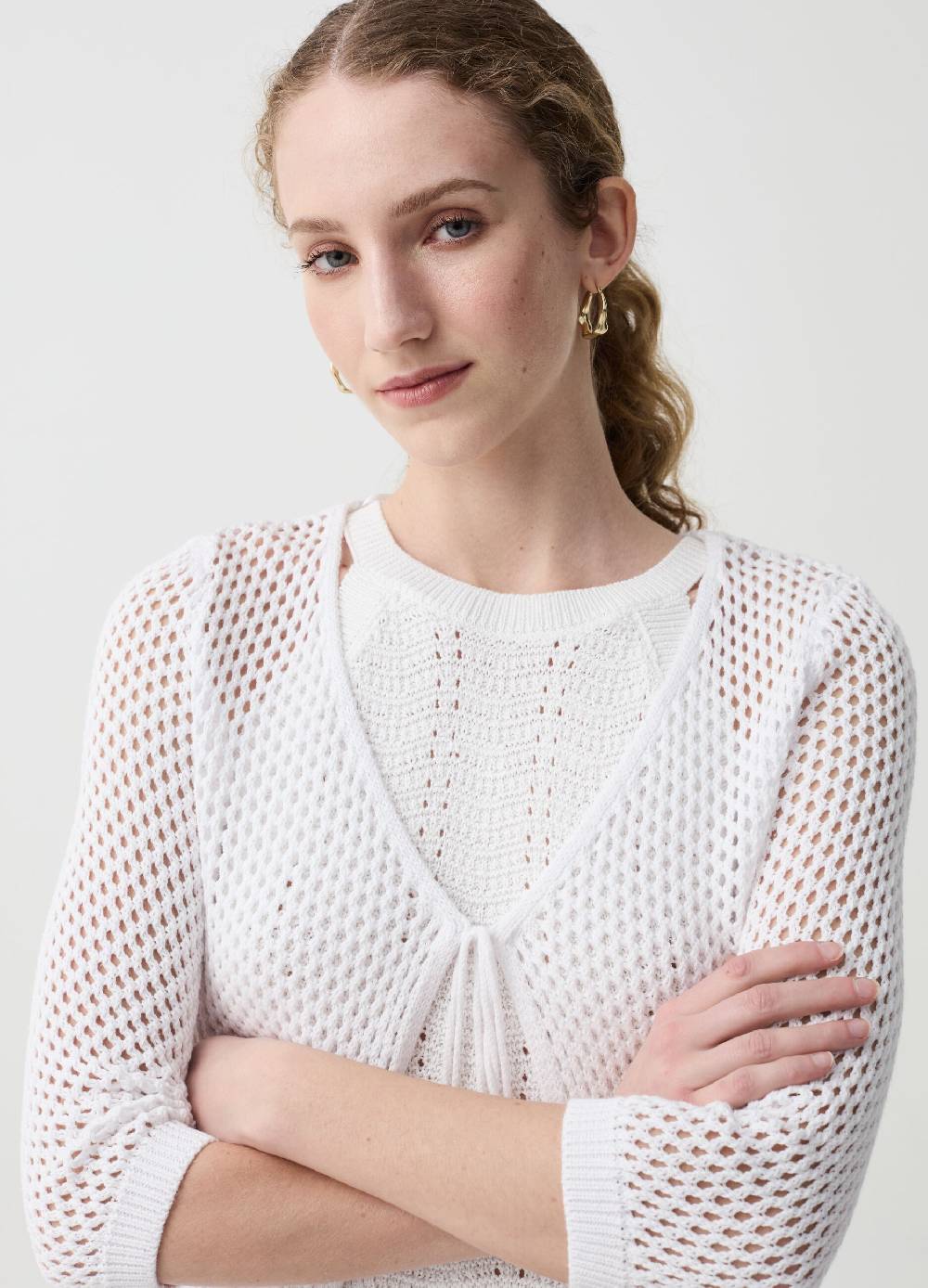 Ovs Cardigan Traforato Con Laccetto