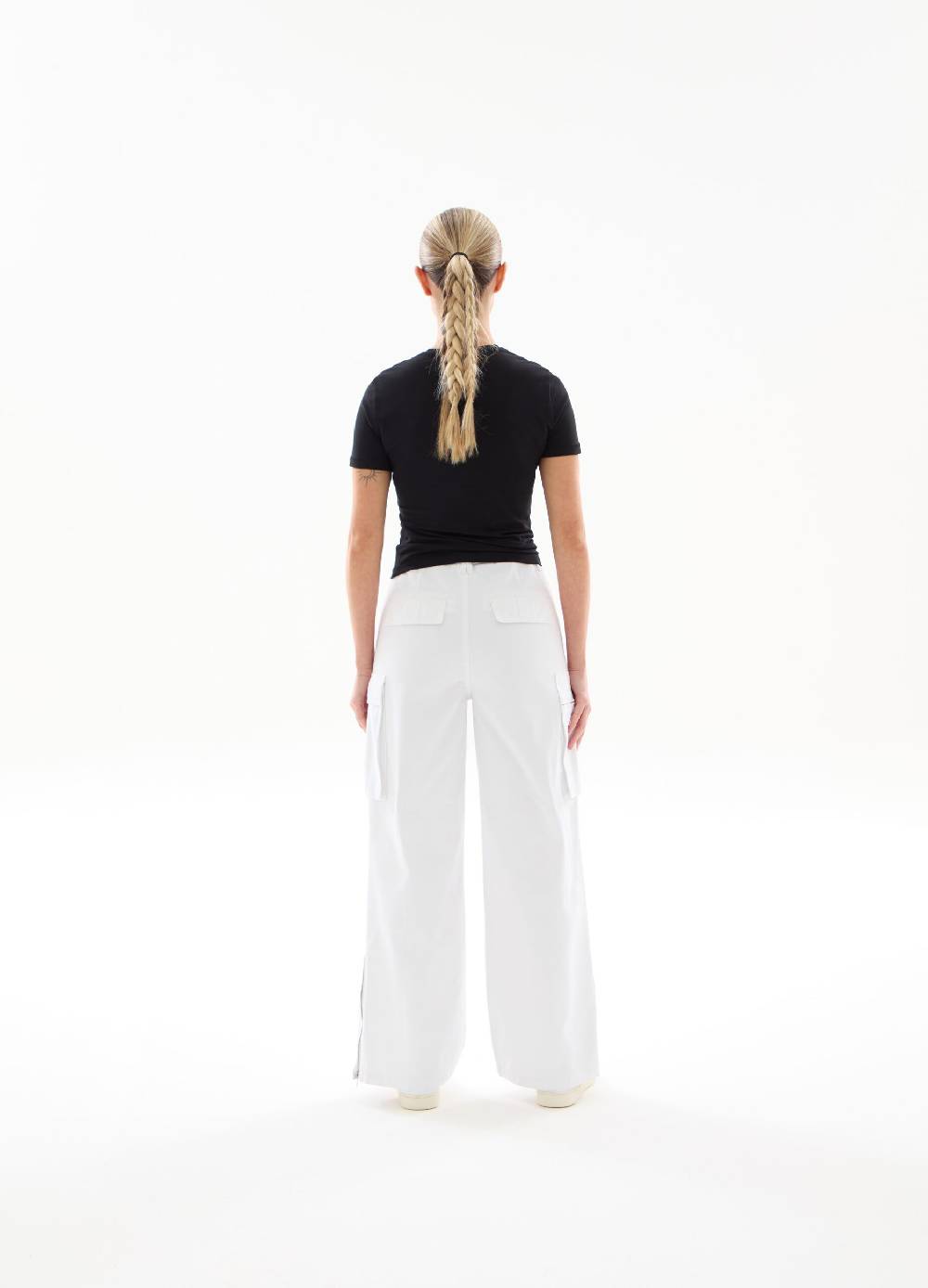 Ovs Cargo Pants Wide Leg White