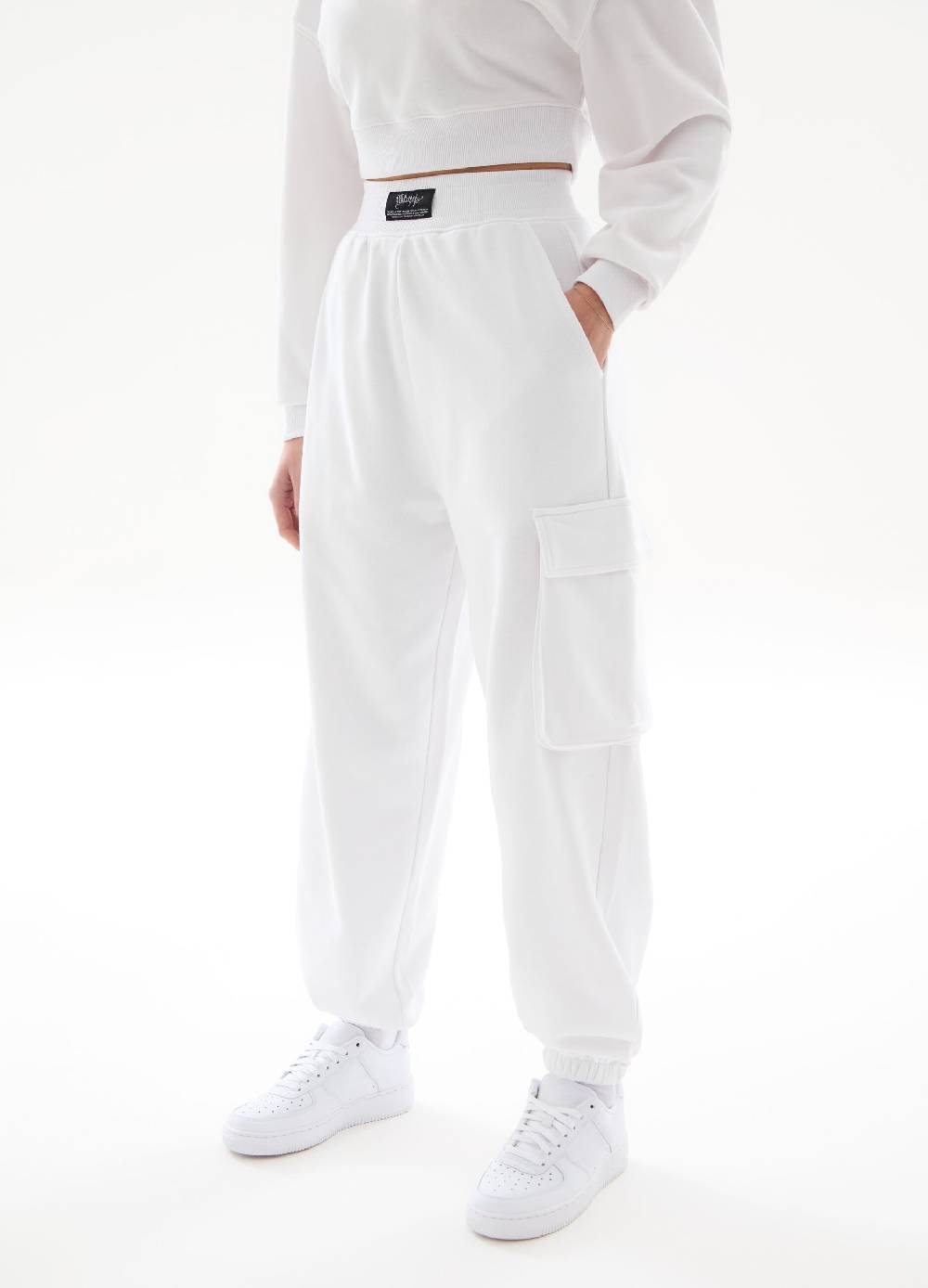 Ovs Cargo Sweatpants White