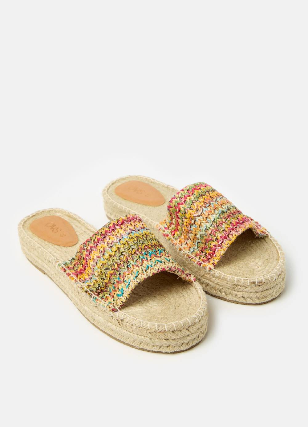 Ovs Ciabatte A Fascia Con Lavorazione In Rafia