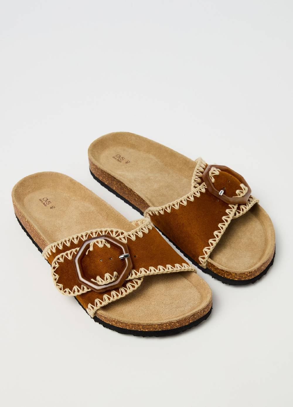 Ovs Ciabatte Con Fasce Incrociate In Suede