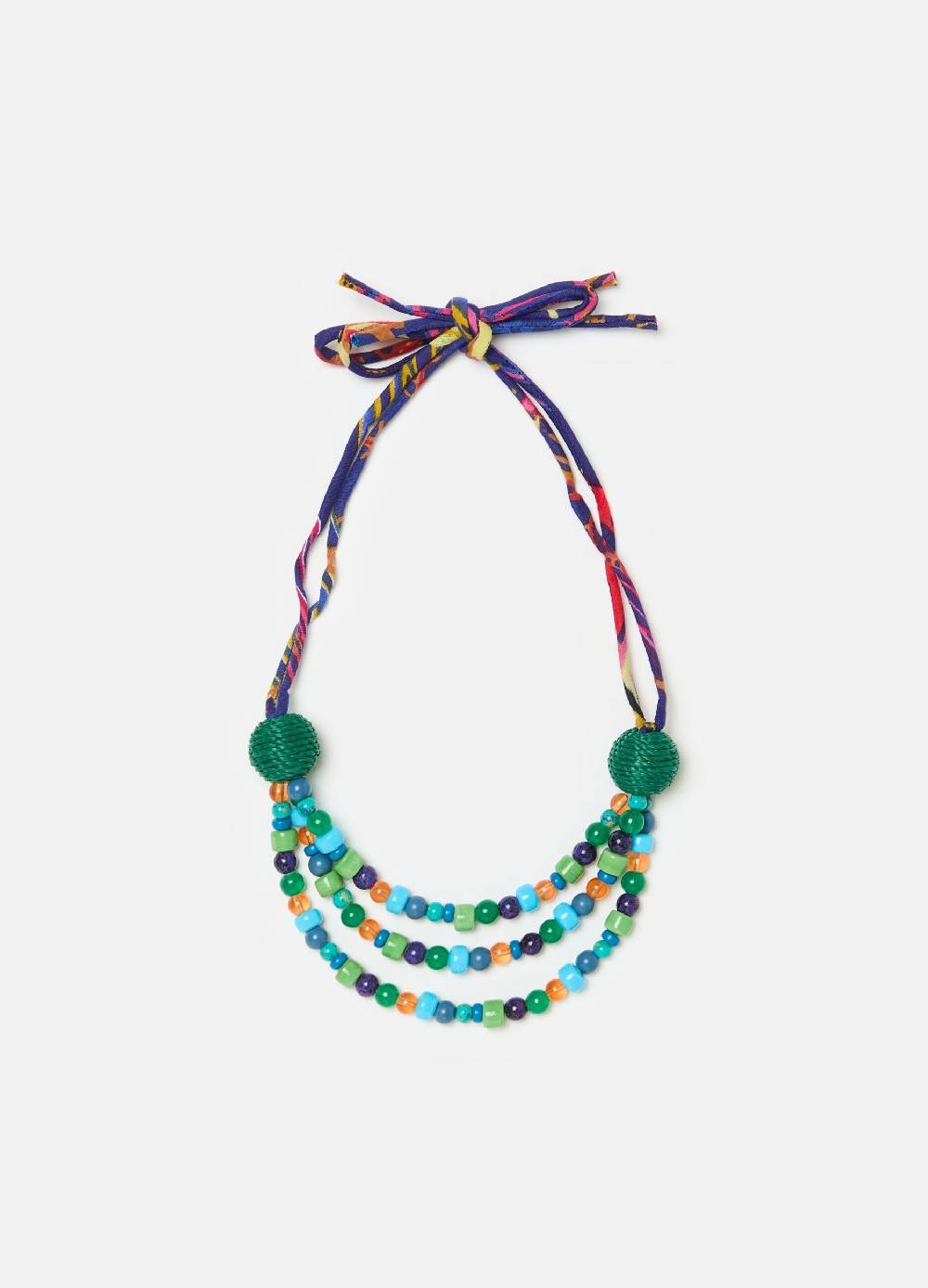 Ovs Collana con laccetti e pietre colorate