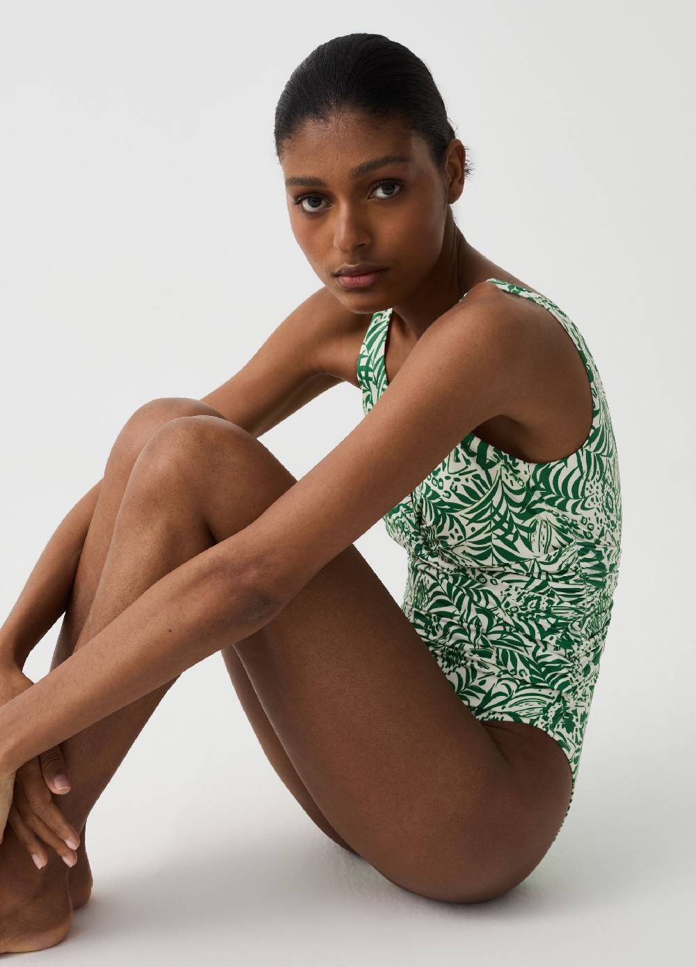 Ovs Costume Intero Con Nodo Stampa Foliage