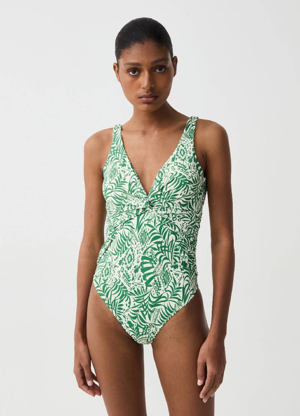 Ovs Costume intero con nodo stampa foliage