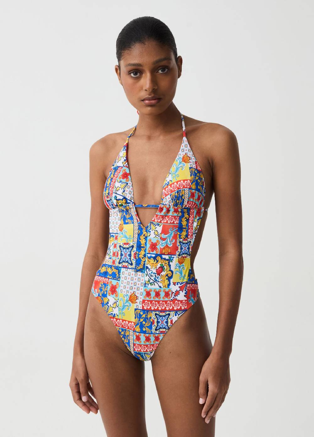 Ovs Costume Intero Con Stampa Maioliche