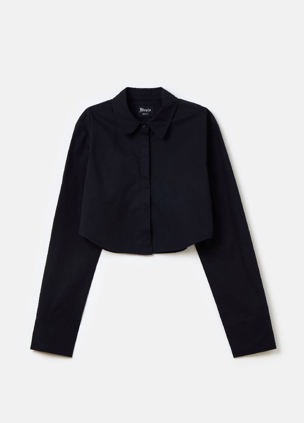 Ovs Crop Shirt Black