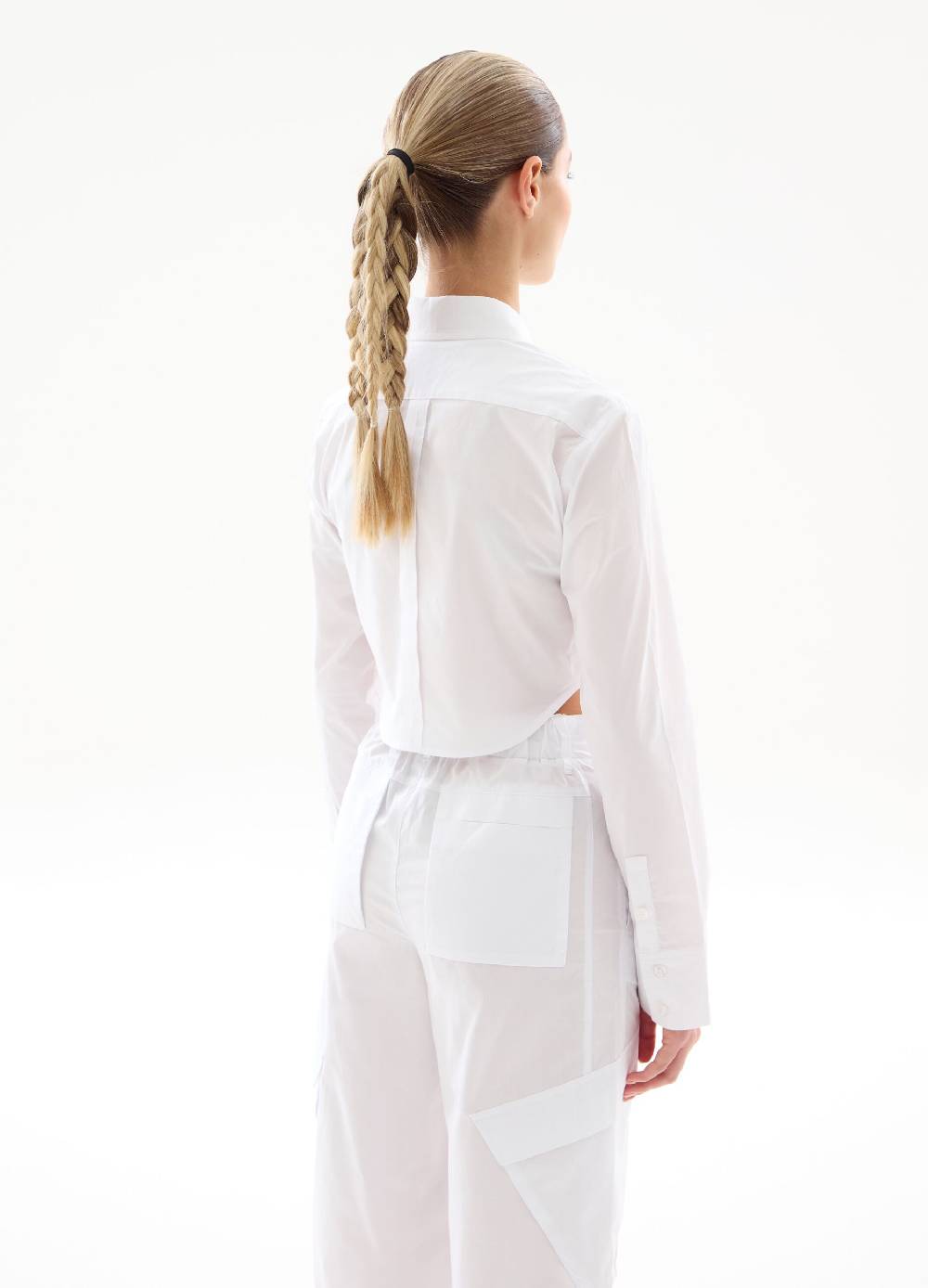 Ovs Crop Shirt White