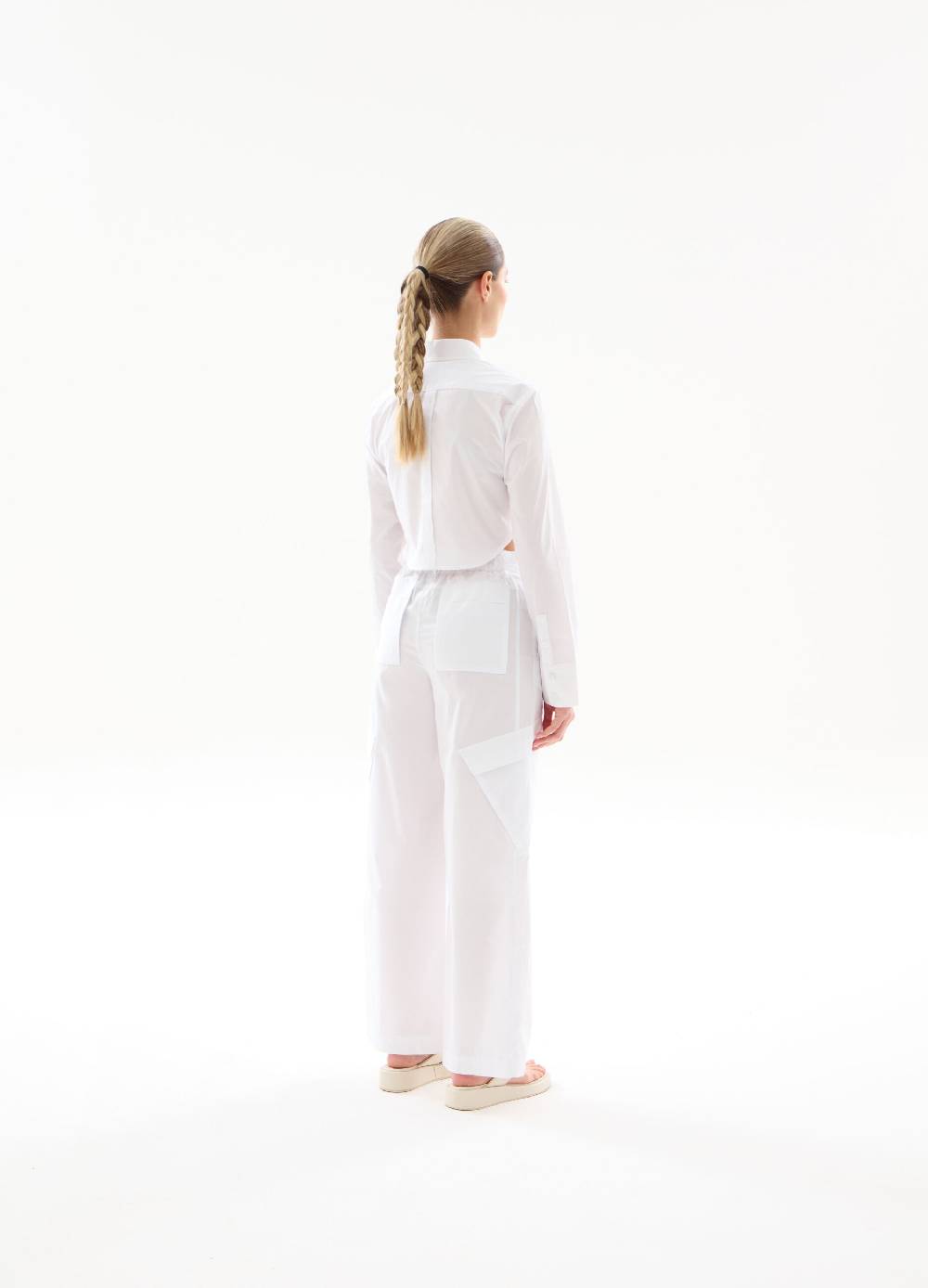 Ovs Crop Shirt White