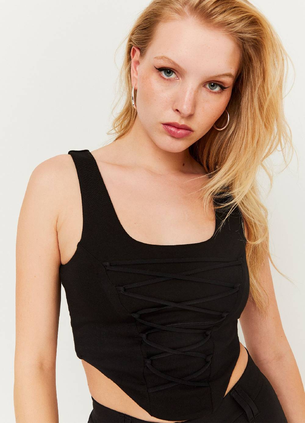 Ovs Crop Top A Corsetto Con Lacci Incrociati