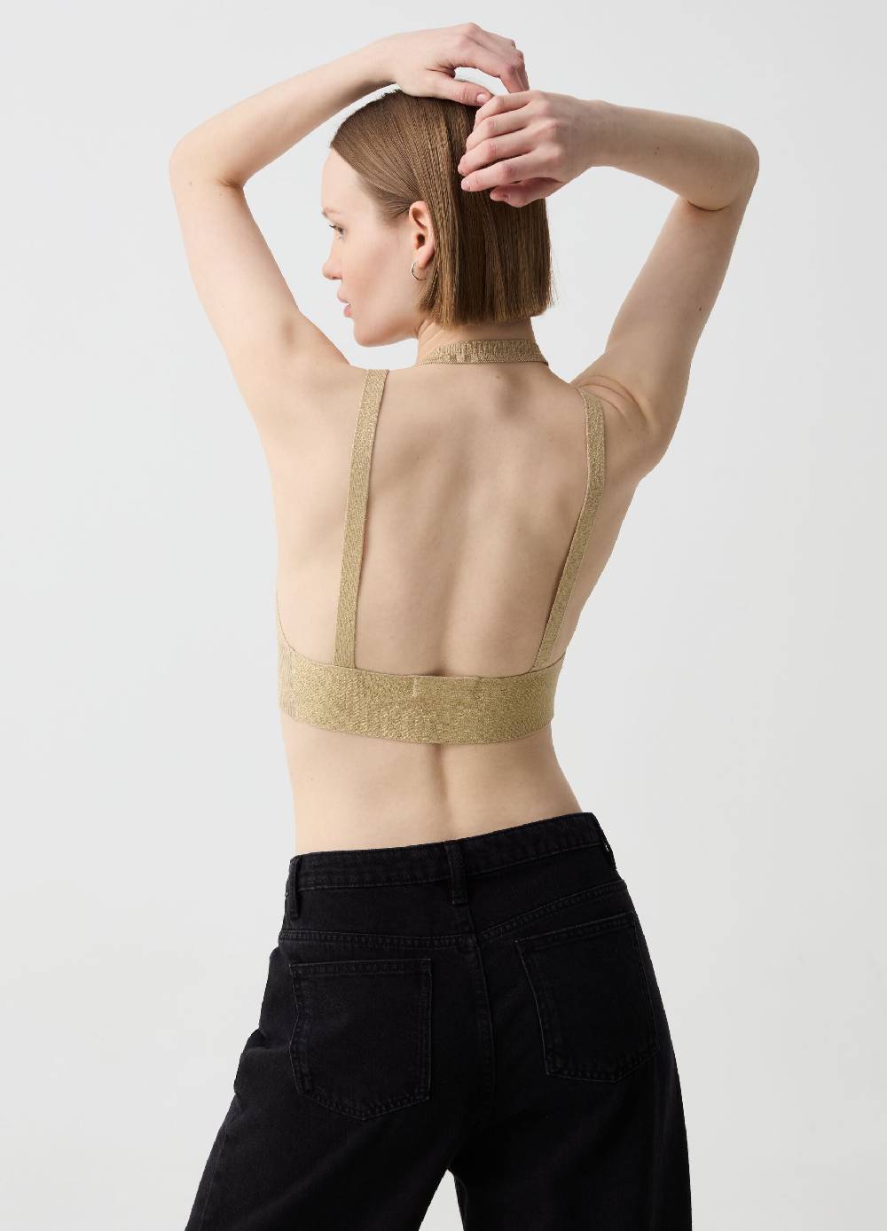 Ovs Crop Top A Costine In Lurex