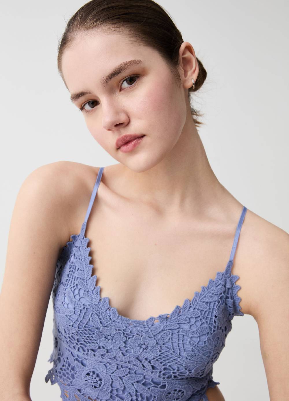 Ovs Crop Top Con Fronte Ricamato