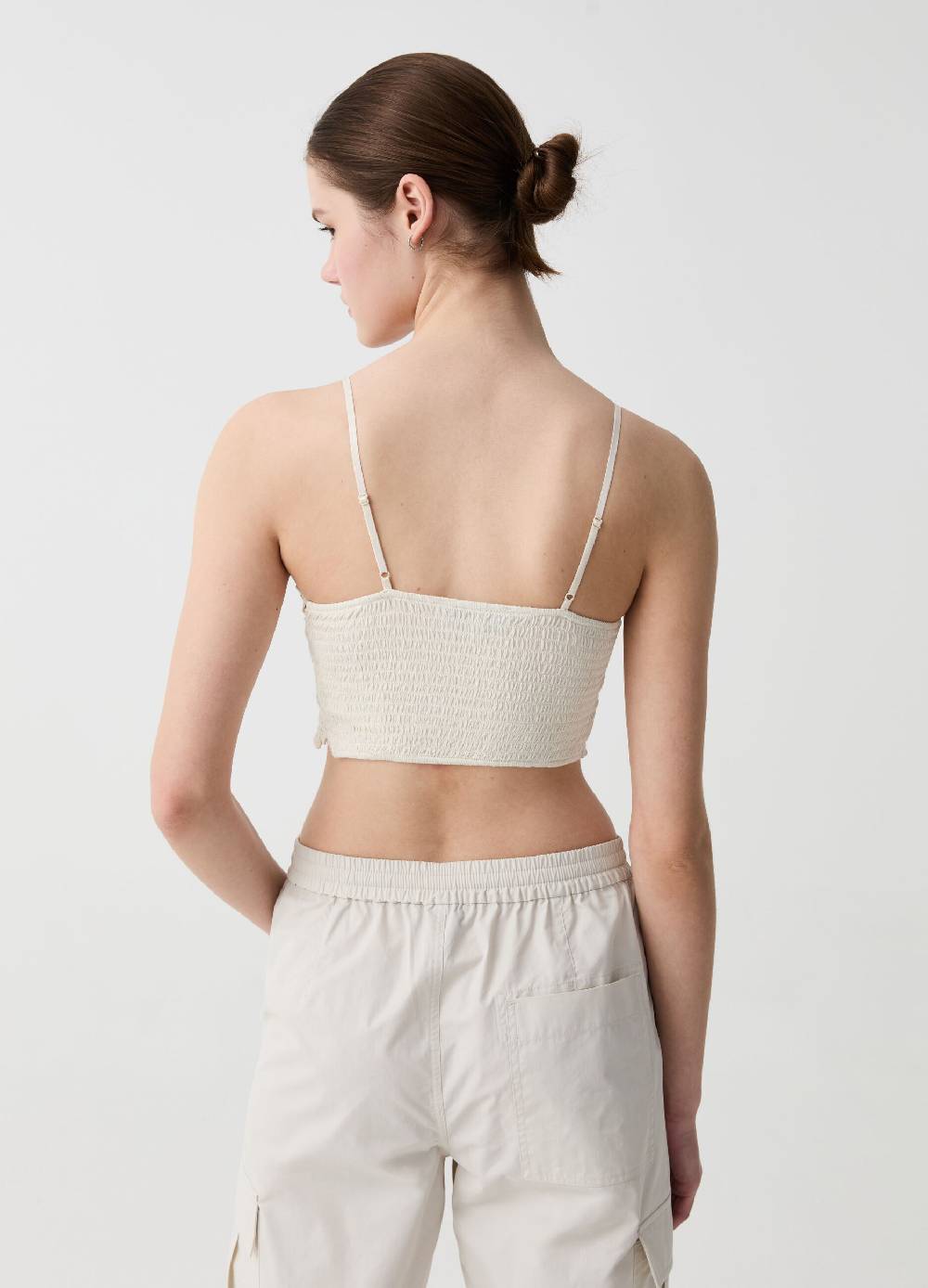 Ovs Crop Top Con Fronte Ricamato