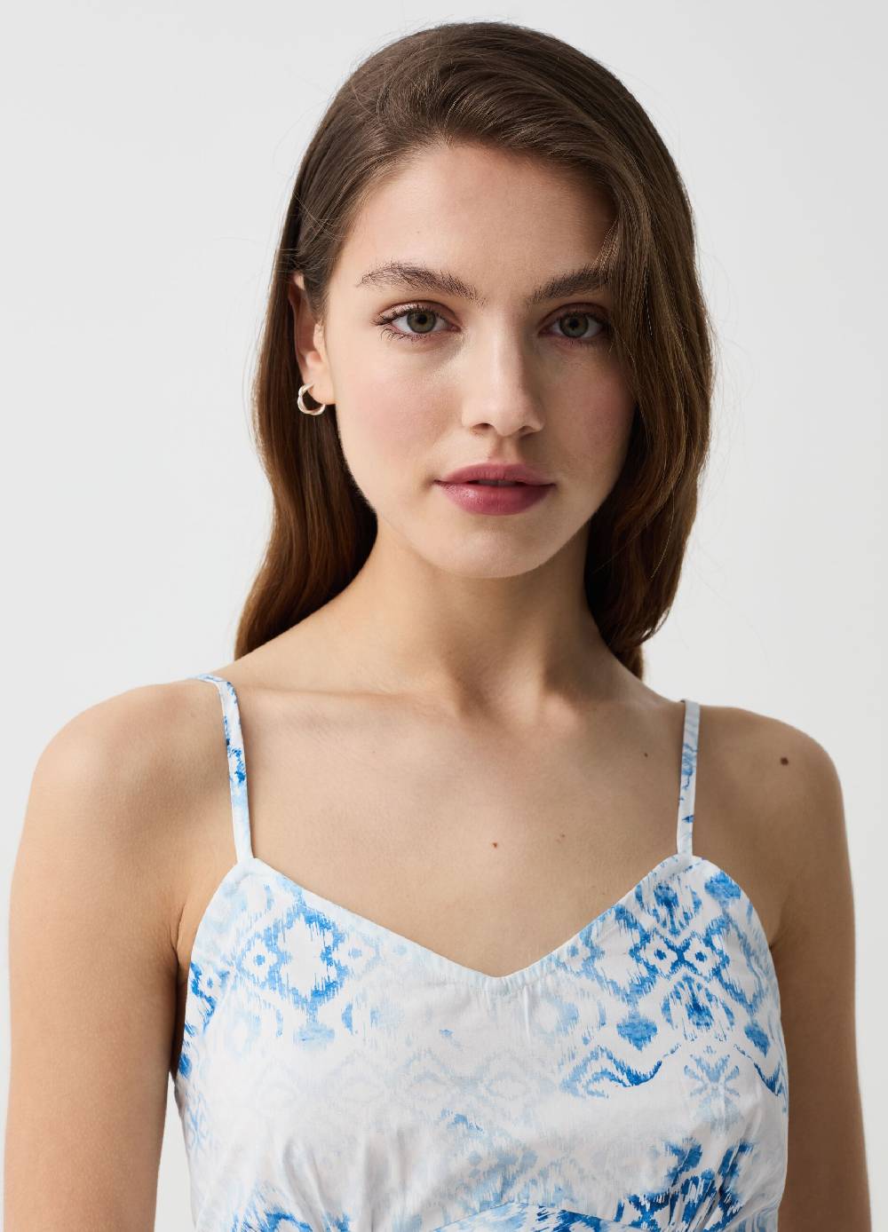 Ovs Crop Top Stampato Con Fascia Incrociata