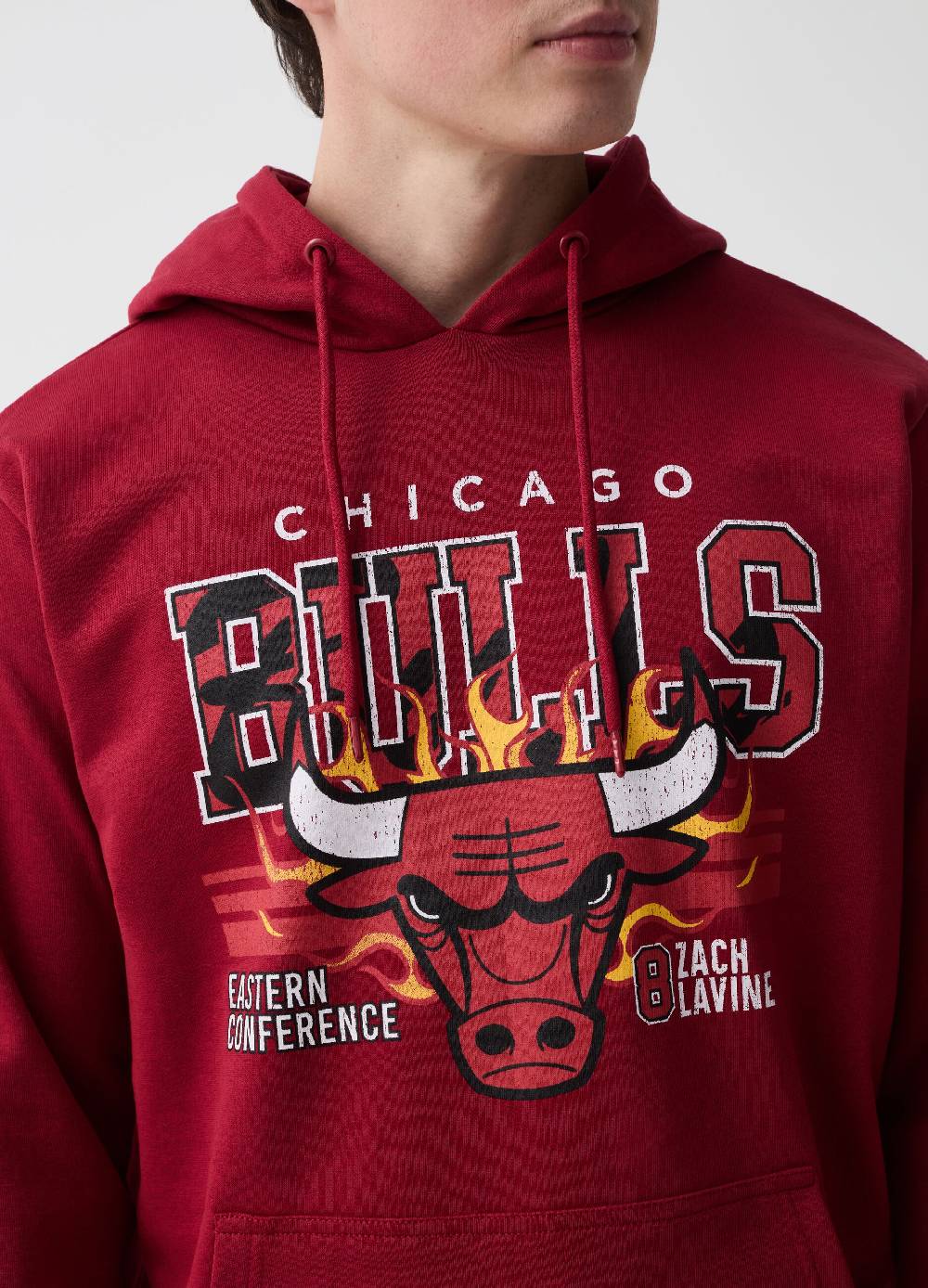 Ovs Felpa Con Cappuccio E Stampa NBA Chicago Bulls