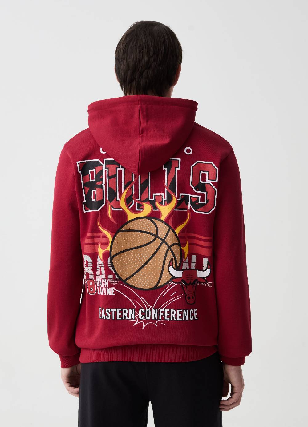 Ovs Felpa Con Cappuccio E Stampa NBA Chicago Bulls