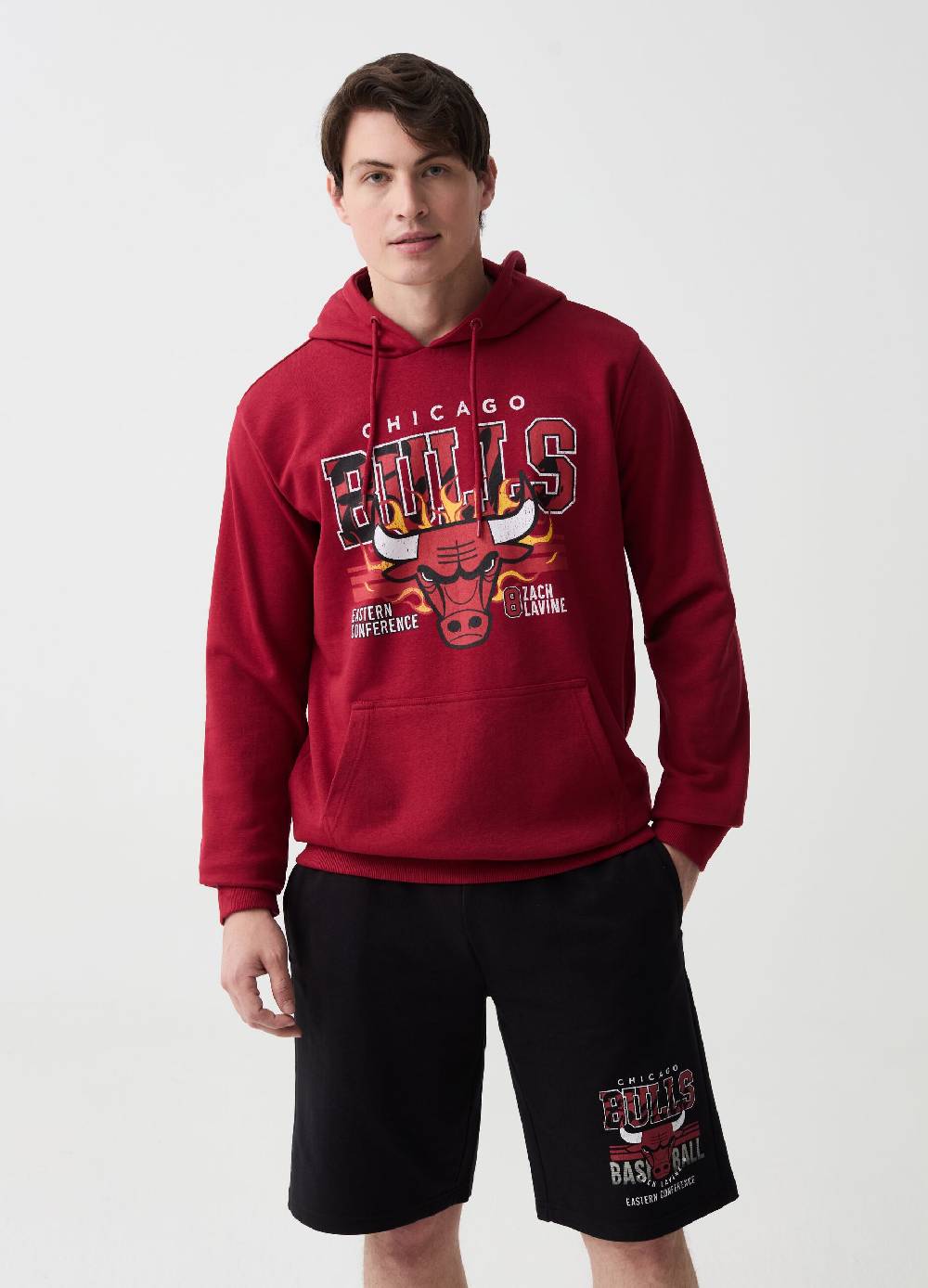 Ovs Felpa con cappuccio e stampa NBA Chicago Bulls