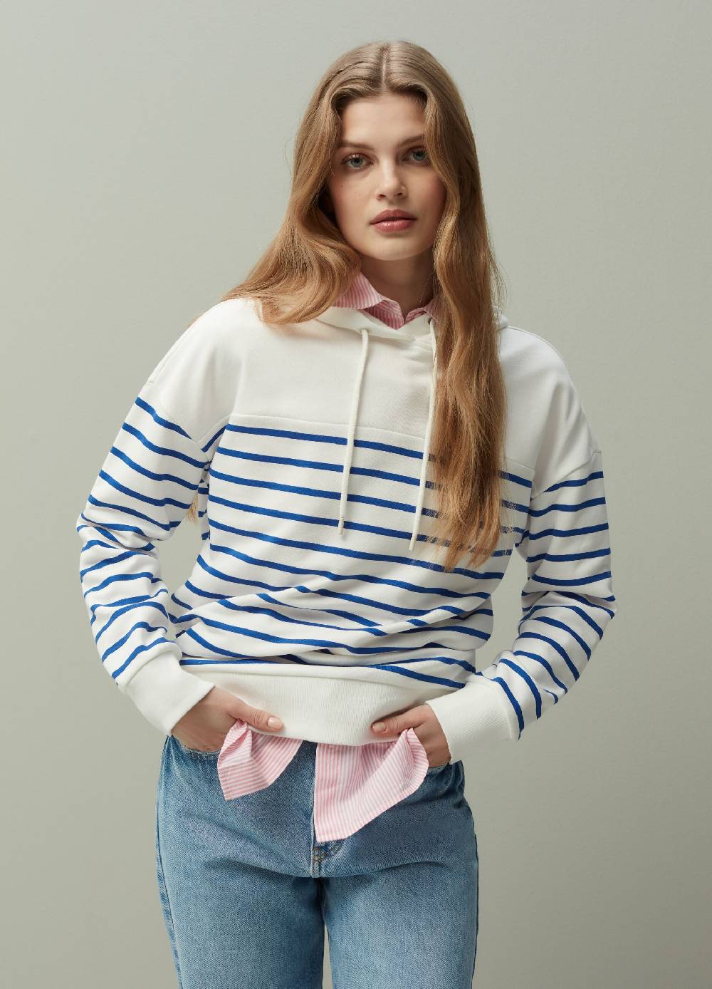 Ovs Felpa con cappuccio fantasia a righe