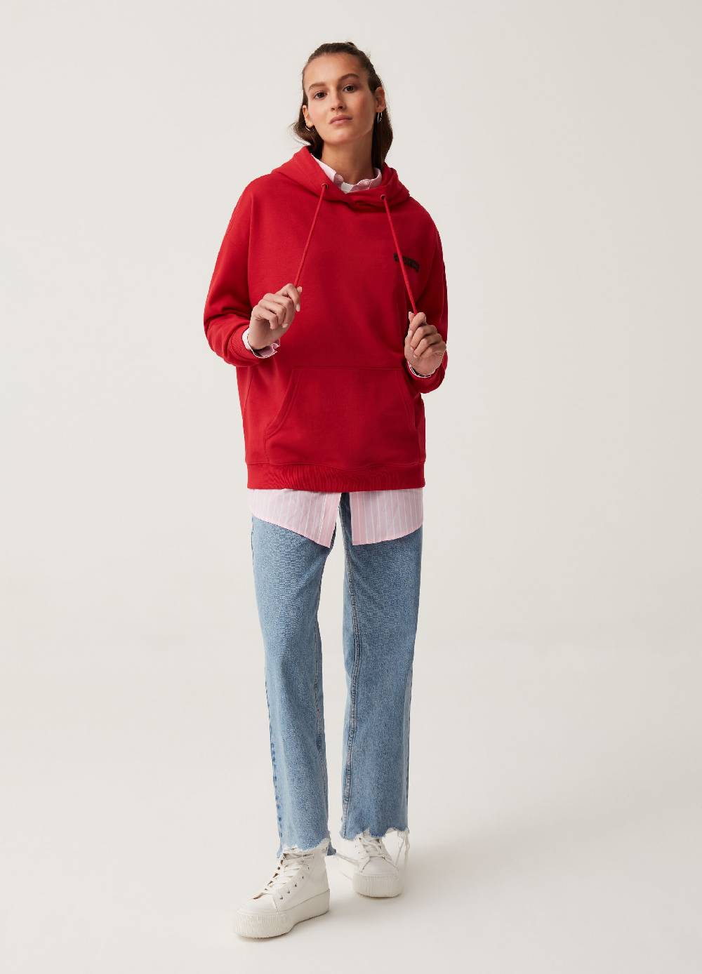 Ovs Felpa Con Lettering In Rilievo