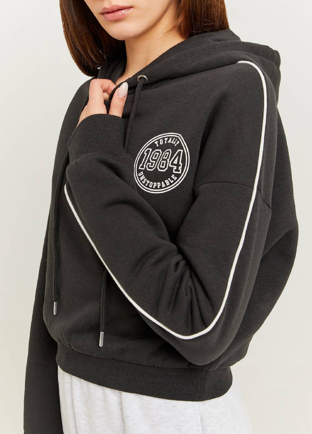 Ovs Felpa Crop Con Cappuccio E Stampa