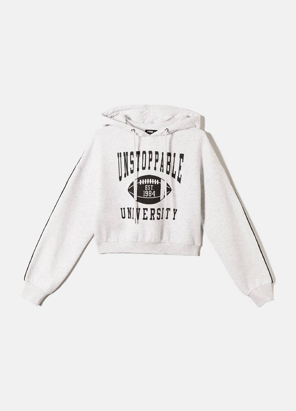 Ovs Felpa Crop Con Cappuccio E Stampa