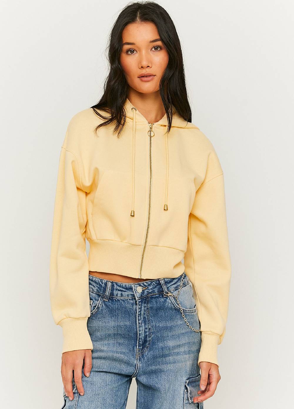 Ovs Felpa Crop Con Cappuccio E Zip