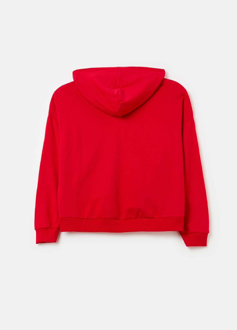 Ovs Felpa Cropped Con Cappuccio Ricamo Logo