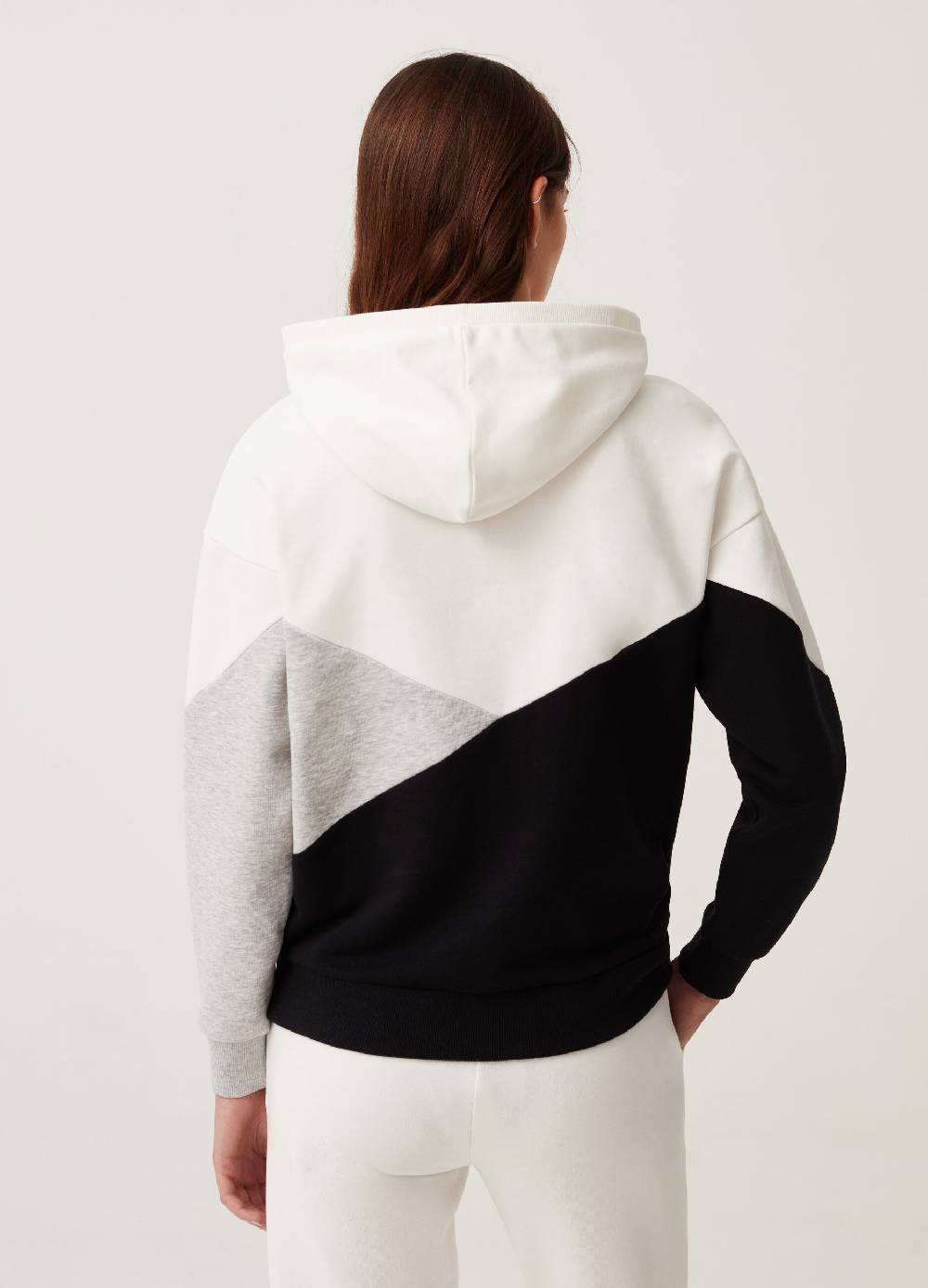 Ovs Felpa Fitness Color Block Con Cappuccio