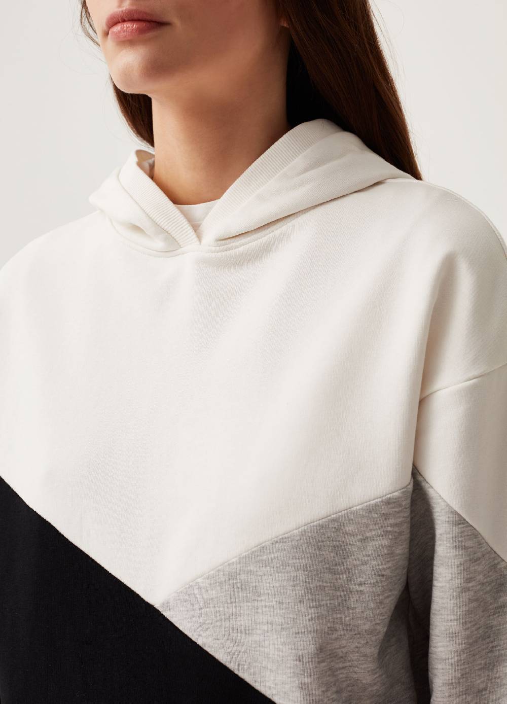 Ovs Felpa Fitness Color Block Con Cappuccio